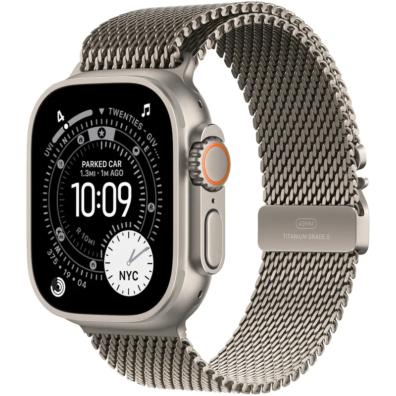 Watch Ultra 3 GPS + Cellular 49mm met Milanese Loop - Medium Smartwatch Beige by Apple – product photo