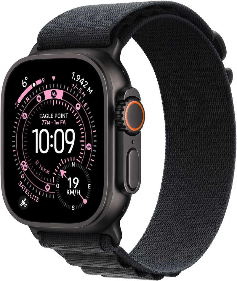 Watch Ultra 3 - Wifi + 5G - 49mm - Black Titanium Case - Medium von Apple in Black Alpine – M – Produktfoto
