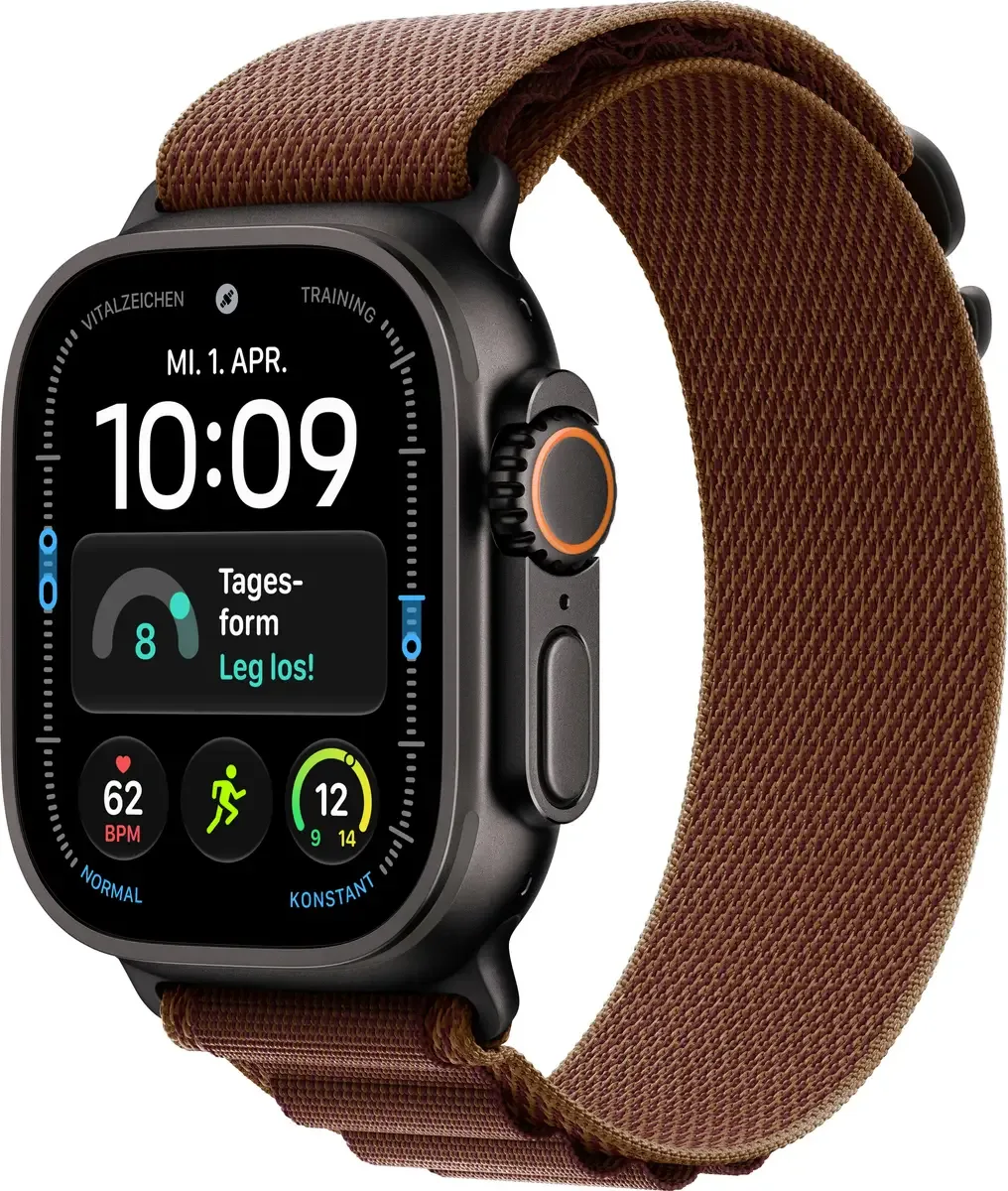 Watch Ultra 4 GPS + Cellular 49 mm Titangehäuse Alpine Loop Burgunder S de Apple – photo produit