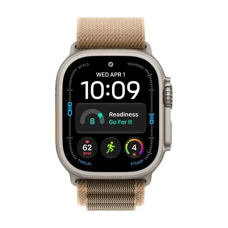 Watch Ultra 4 - GPS + Cellular - 49 mm - Titangehäuse mit Desert Alpine Loop (L) från Apple – produktbild