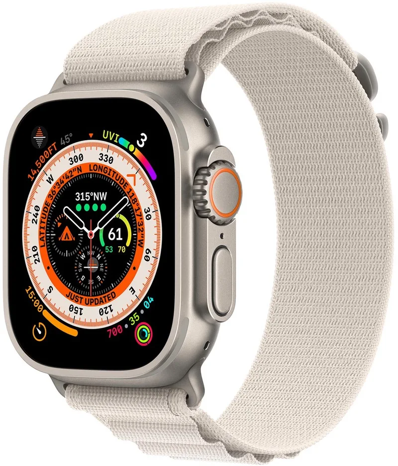 Watch Ultra Alpine bandje - 49mm - Sterrenlicht - Small från Apple i Wit – S – produktbild