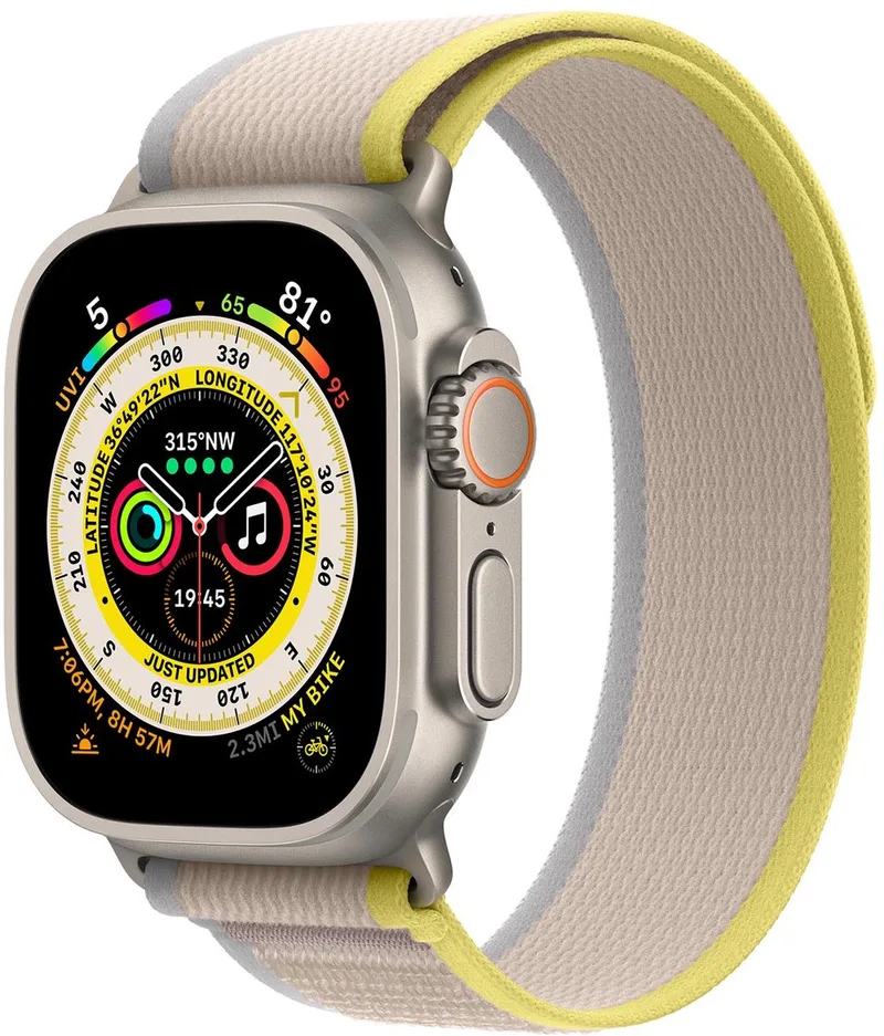 Watch Ultra Trail bandje - 49mm - Geel/Beige - Medium/Large från Apple i Gul, Beige – M, L – produktbild