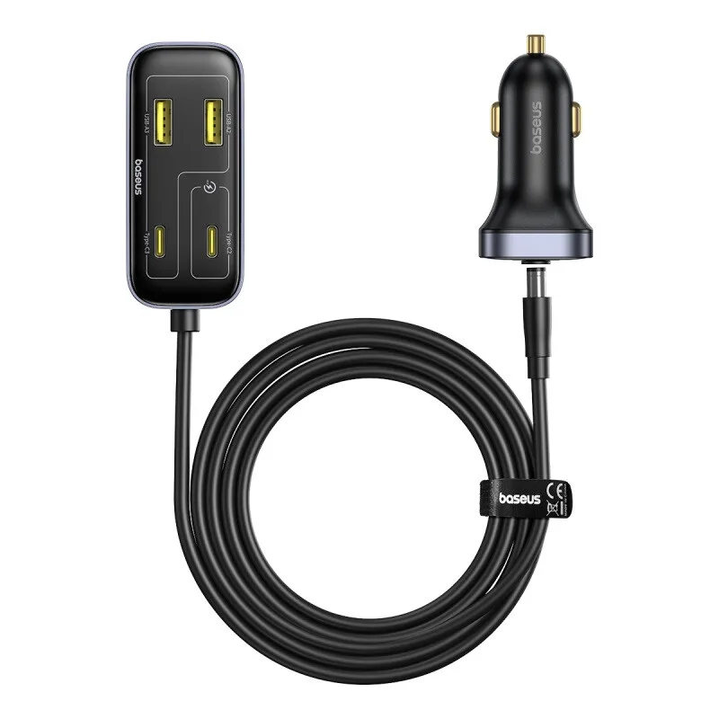 BackseatPal L1 Kfz-Ladegerät 3U+3C 110 W Cosmic Black van Baseus – productfoto