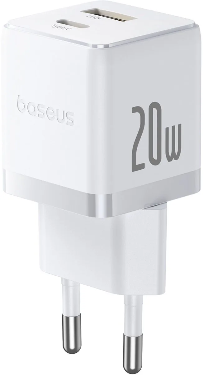 Baseus 20W Usb-C-Wandlader Voor Iphone Samsung Met Snelle de Baseus en Transparent – photo produit