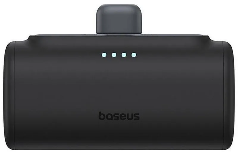 Baseus 5.000 mAh Powerbank Zwart | Opvouwbare USB-C Connector | Compact & Fast Charge Power Delivery | 20W USB-C fra Baseus i Gennemsigtig – produktbillede