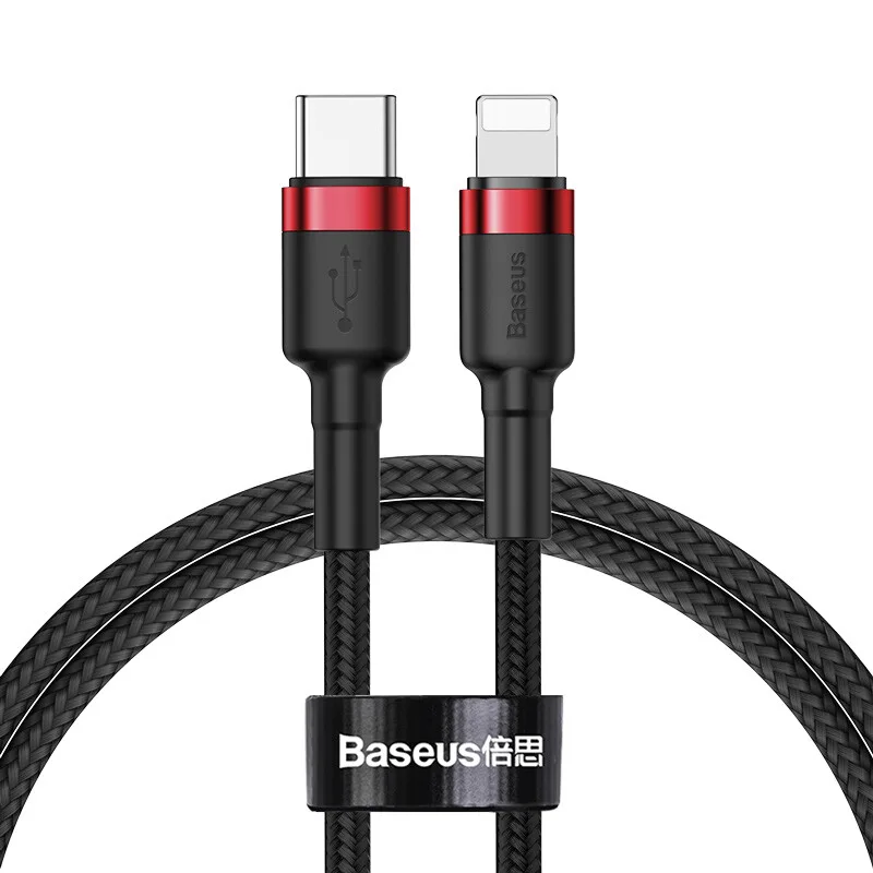 Cafule Kabel Typ-C auf Lightning PD 20 W 1 m Rot+Schwarz de Baseus – photo produit