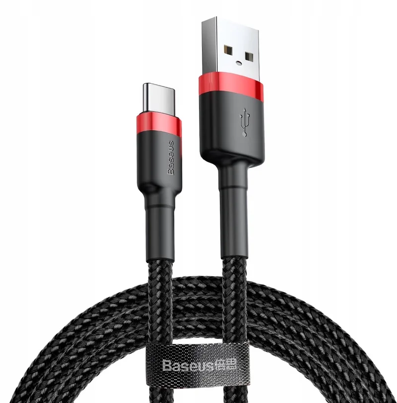Cafule USB-C Kabel 2m Quick Charge 3.0 Nylon Oplossing by Baseus – product photo