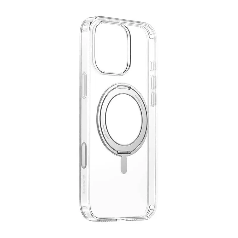 Case Magnetisch 360° Voor Iphone 16 Pro Met Transparante Standaard von Baseus in Transparent – Produktfoto