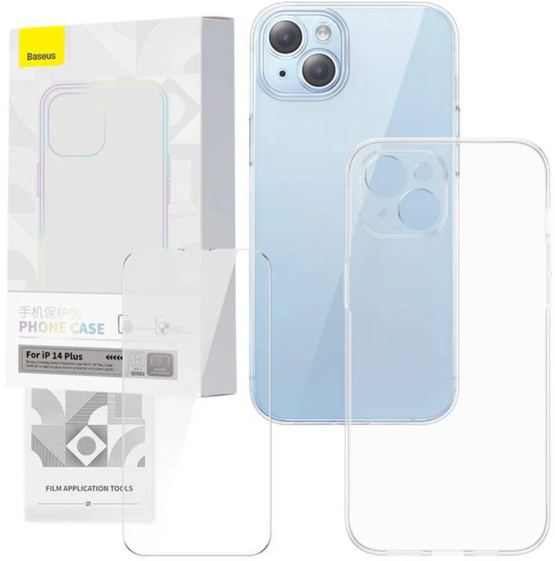 Corning Beschermhoes Met Transparant Hoesje En Gehard Glas Voor Iphone 14 Plus by Baseus in Transparent – product photo