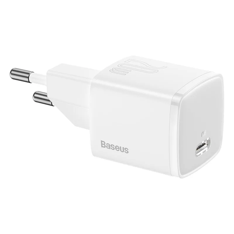 Cube - USB-C Oplader - 20W - Power Delivery by Baseus in White – product photo