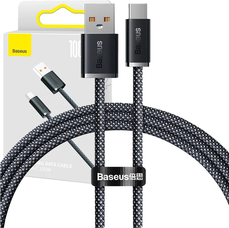Dynamic - Series USB - USB Type C kabel 100W 1m grijs - (CALD000616) by Baseus in Black – product photo