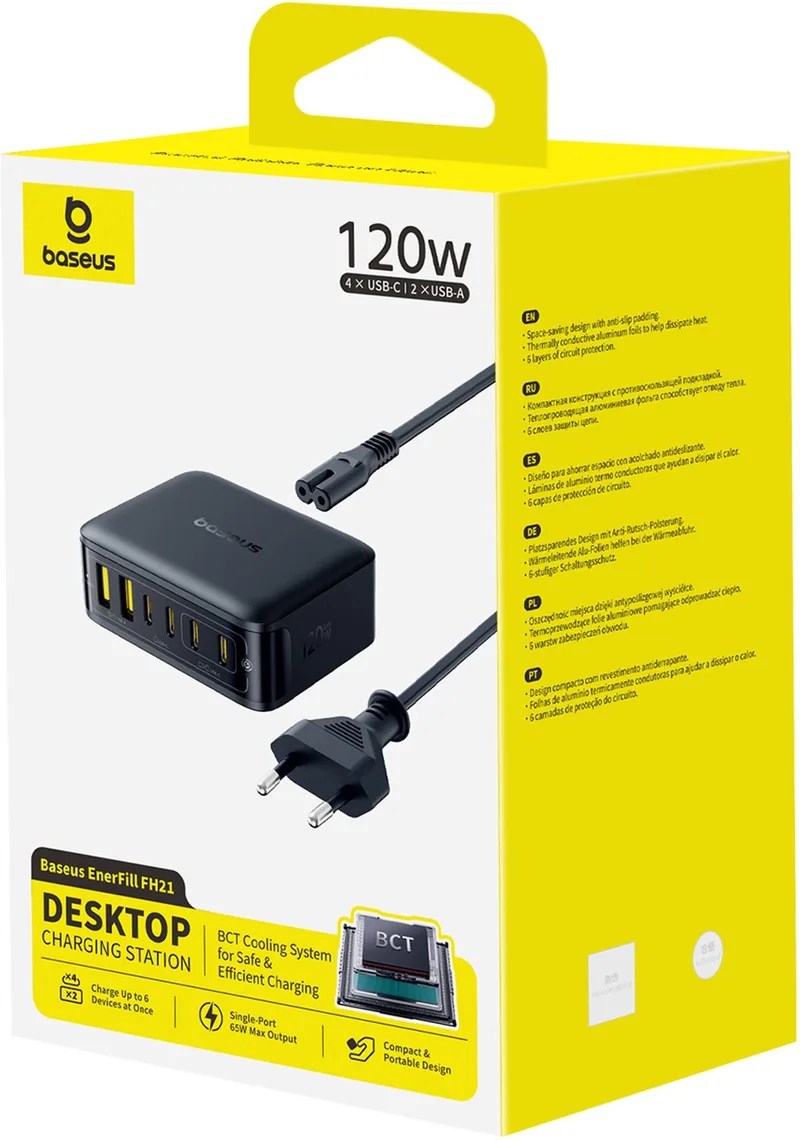E0120T00 oplader voor mobiele apparatuur Universeel AC Snel opladen Binnen från Baseus i Svart – produktbild