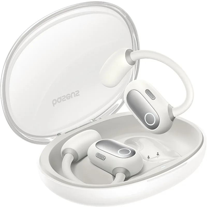 Eli Sport 1 | Open-Ear Oordopjes | Met Nekband | Sport Oordopjes | Geschikt voor Hardlopen, Wielrennen, Reizen, etc | Waterdicht IPX4 | Draadloze Oortjes | Stellar by Baseus in White – product photo