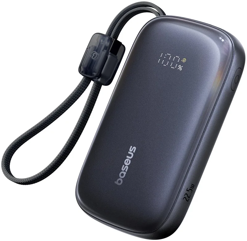 EnerFill FC21 Qpow3 Ultra - Powerbank - 20000mAh - 22.5W - LED Scherm by Baseus in Black – product photo