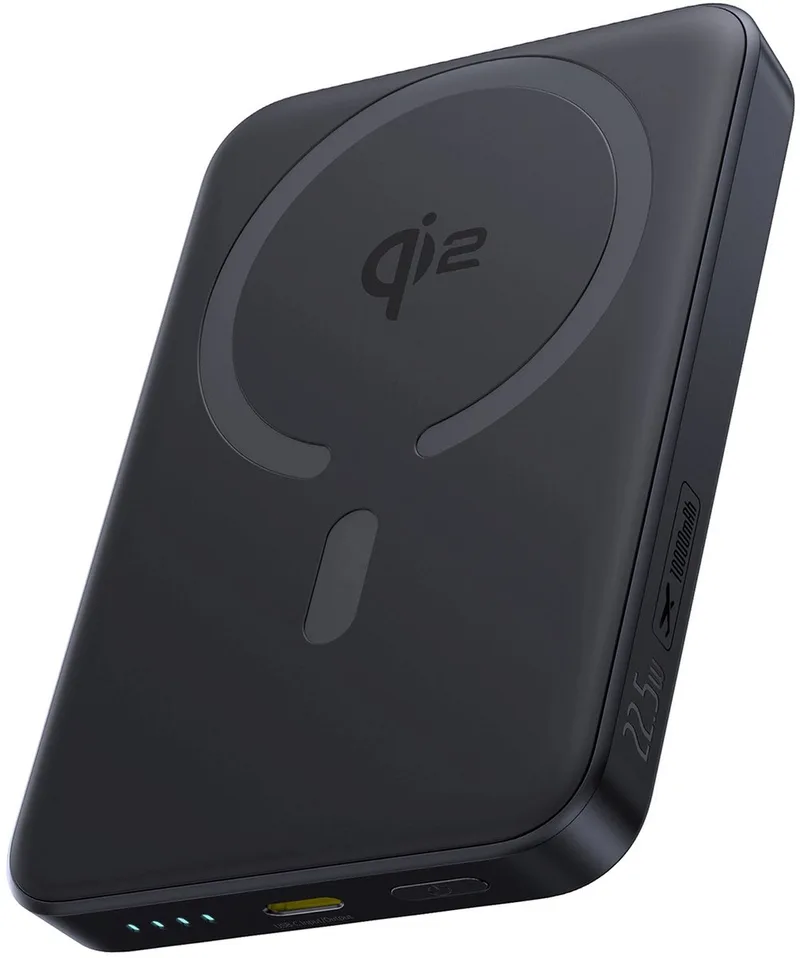 EnerFill FM12 - Magnetische Powerbank - 10000mAh - 22,5W - Qi2 - USB-C Kabel by Baseus in Black – product photo