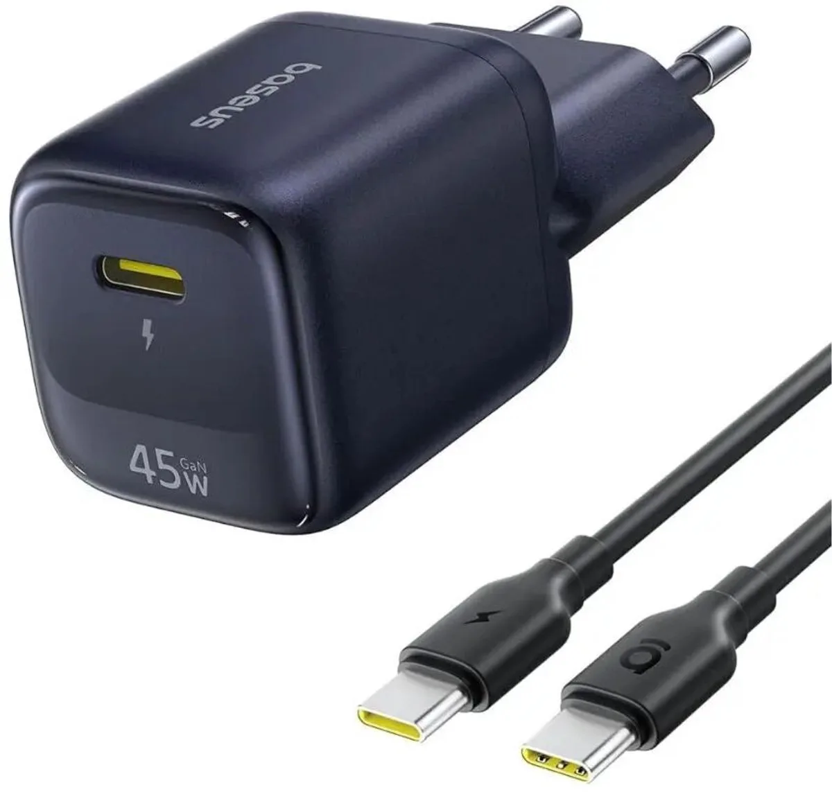 EnerFill FN22 GaN6 USB-C Snellader 45W Power Delivery PPS de Baseus en Noir – photo produit