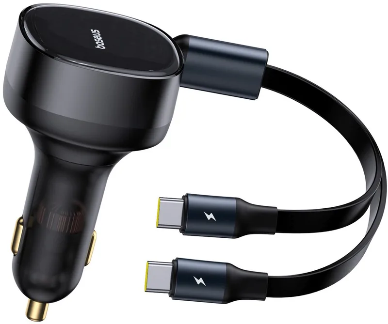 Enjoyment Serie - Autolader - 33W - USB-C Kabels by Baseus in Black – product photo