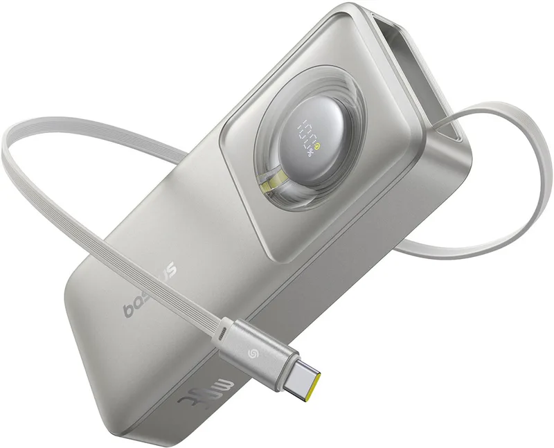 Free2Pull - Powerbank - 10000mAh - 30W - USB-C fra Baseus i Grå – produktbillede