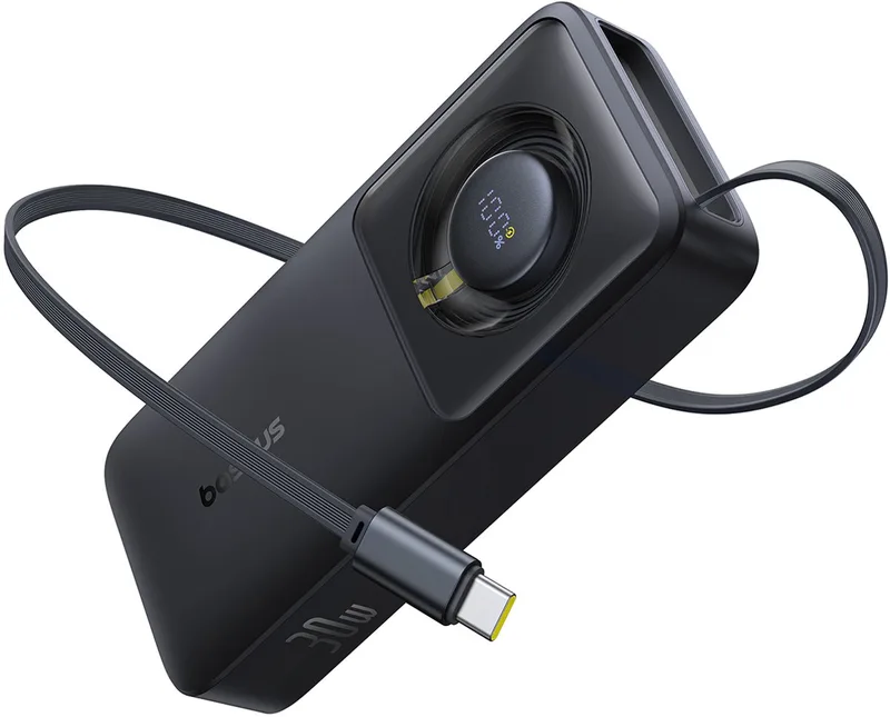 Free2Pull Serie - Powerbank - 10000mAh - 30W - USB-C de Baseus en Noir – photo produit