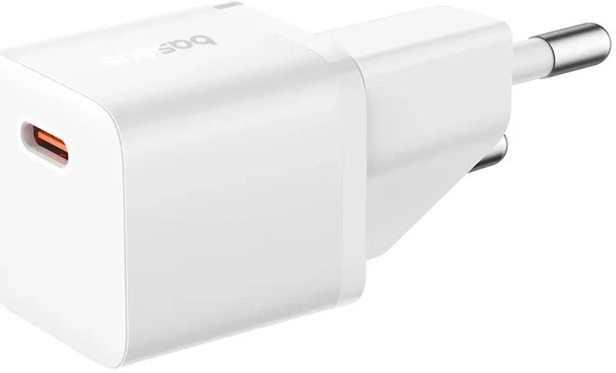 GaN5 20W Compacte Fast Charger Mini USB-C van Baseus in Wit – productfoto