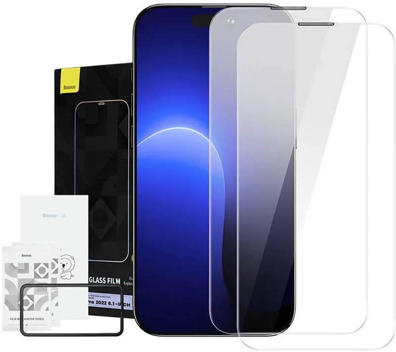 Gehard Glas Met Anti-Stofcoating Voor Iphone 14 Pro 2 Stuks by Baseus – product photo