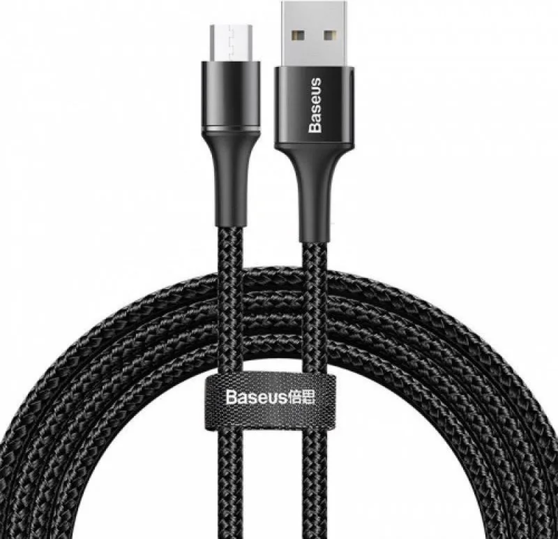 Halo Series Quick Charge Micro-USB Lichtgevende Kabel 2m de Baseus en Noir – photo produit