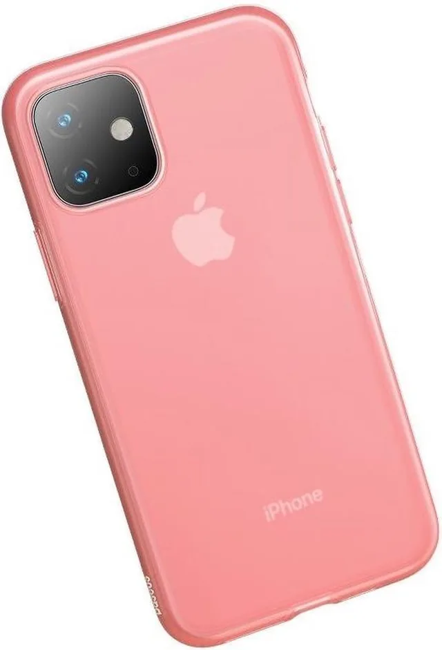 iPhone 11 softcase - Jelly - Transparant/Roze