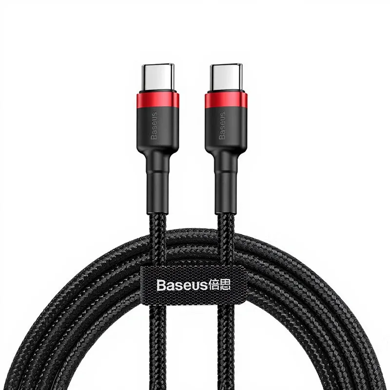 Kabel Cafule USB-C PD 2.0 QC 3.0 60 W 1 m (schwarz und rot) by Baseus – product photo