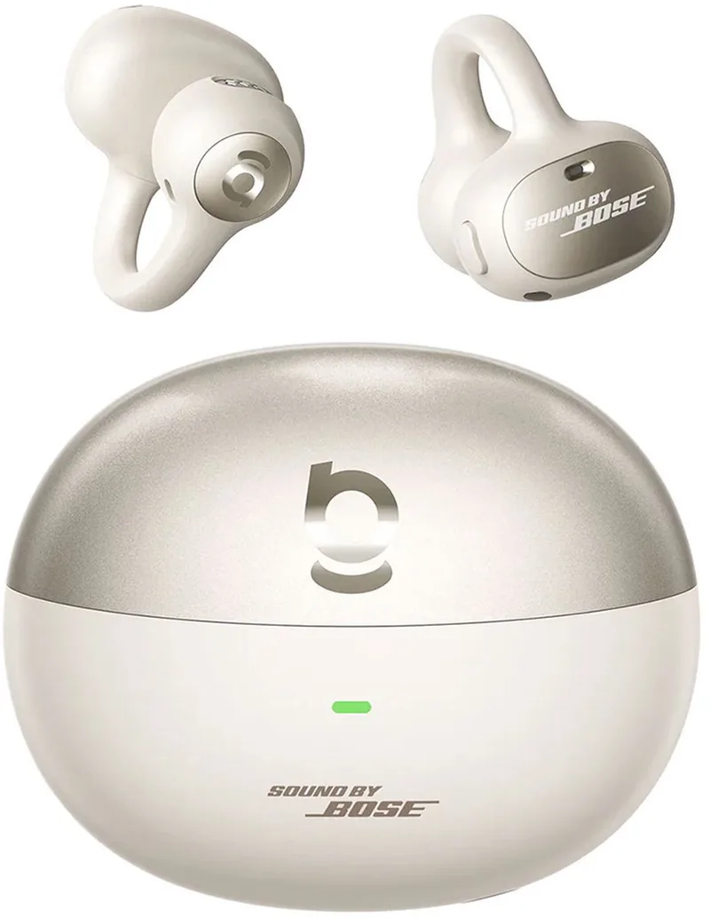 Open-Ear Clip-On Draadloze Bluetooth Oordopjes - Inspire XC1 Earbuds - Sound by Bose - IP66 Waterbestendig - Sporten & Hardlopen by Baseus in White – product photo