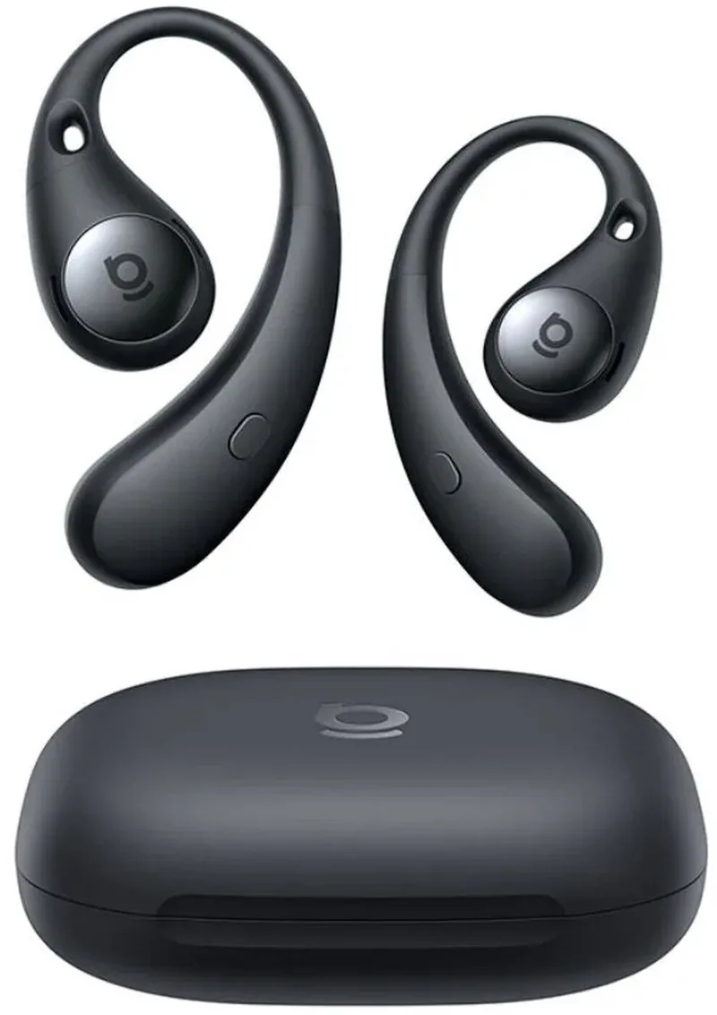 Open-Ear Draadloze Sport Oordopjes - Eli Sport 2 True Wireless Earbuds - Zweetbestendig - IP57-Waterdicht - Touch Control - Oortjes voor Hardlopen, Sporten, Fietsen - Hi Res by Baseus in Black – product photo