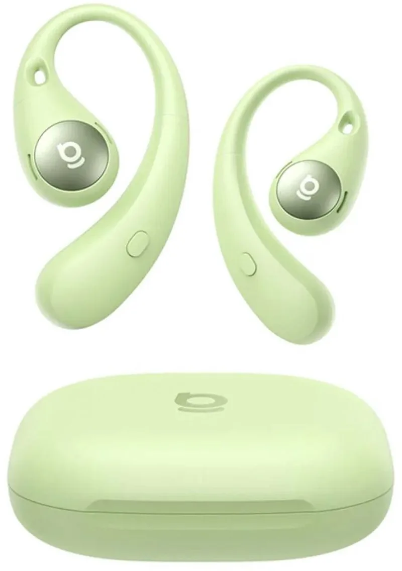 Open-Ear Draadloze Sport Oordopjes - Eli Sport 2 True Wireless Earbuds - Zweetbestendig - IP57-Waterdicht - Touch Control - Oortjes voor Hardlopen, Sporten, Fietsen - Hi Res von Baseus in Grün – Produktfoto