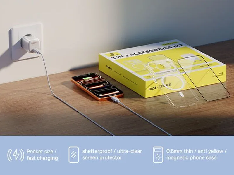 OS-Baseus Geschenkbox für iPhone 17 Pro 2025 3-in-1 Zubehörset 1C 45 W EU von Baseus – Produktfoto