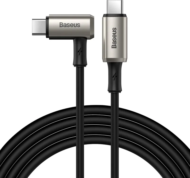 PD3.1 USB C naar USB C Kabel - 100W - 1 Meter - 10Gpbs - 4K@60Hz - Geschikt voor Monitors, Laptops en alle andere devices by Baseus in Black, Grey – product photo