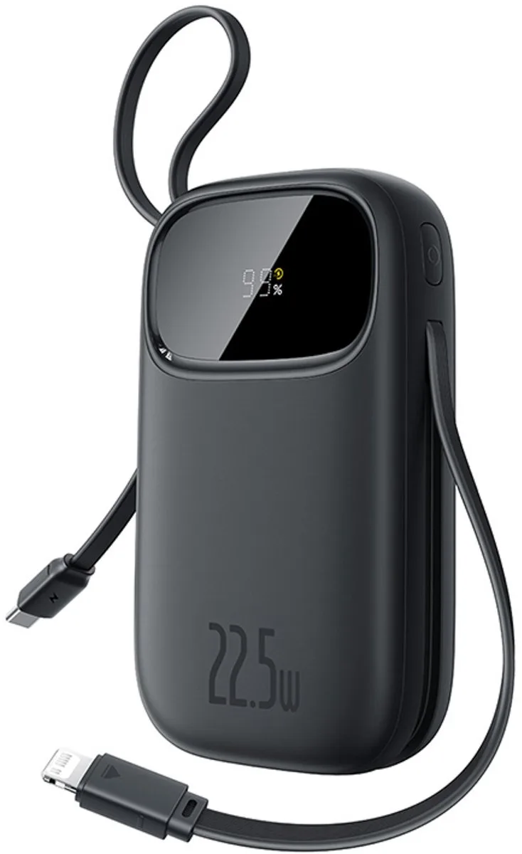Powerbank Enerfill Fc31 10000Mah 22.5W Met Digitaal Display de Baseus en Noir – photo produit