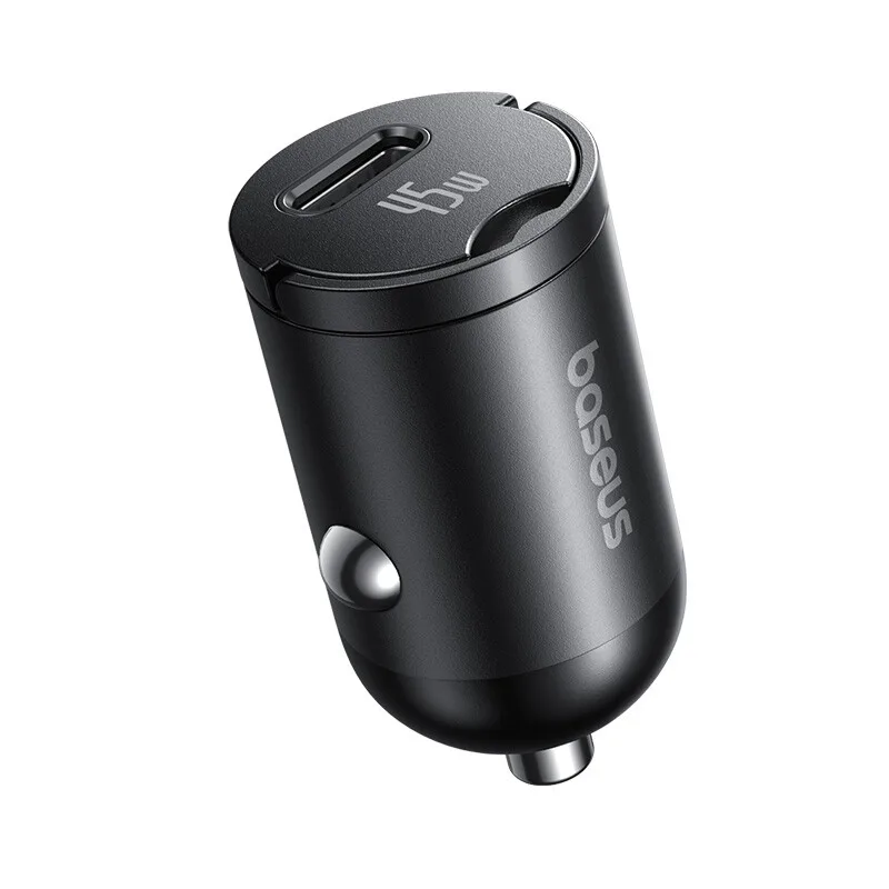 PrimeTrip VP2 Autolader 45W Kosmisch Zwart (met Baseus Mini Witte Serie Snellaadkabel USB-C naar USB-C 60W (20V/3A), 1m, Zwart) de Baseus – photo produit