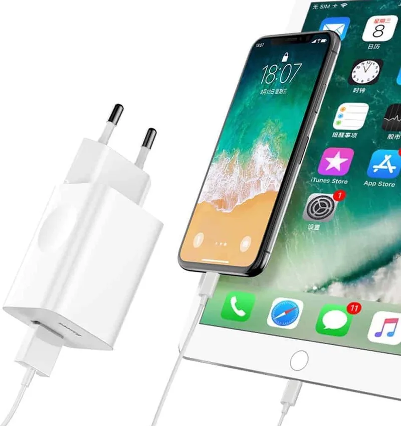 Quick Charge 3.0 Travel Wall Charger de Baseus en Blanc – photo produit