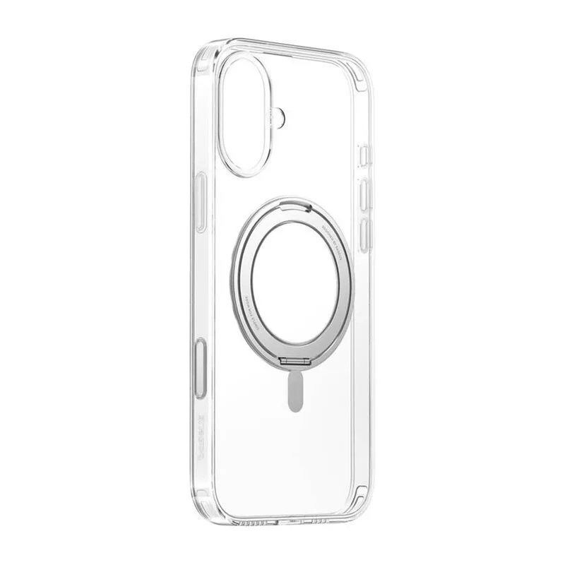 Skyring 360° Magnetische Hoes Voor Iphone 16 Met Veelhoekige Standaard by Baseus in Transparent – product photo