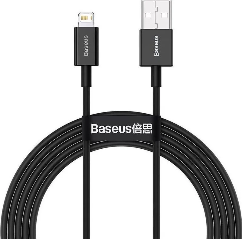 Superior - kabel USB - Lightning 2,4 A - 2 - m - (CALYS-C01) von Baseus in Schwarz – Produktfoto