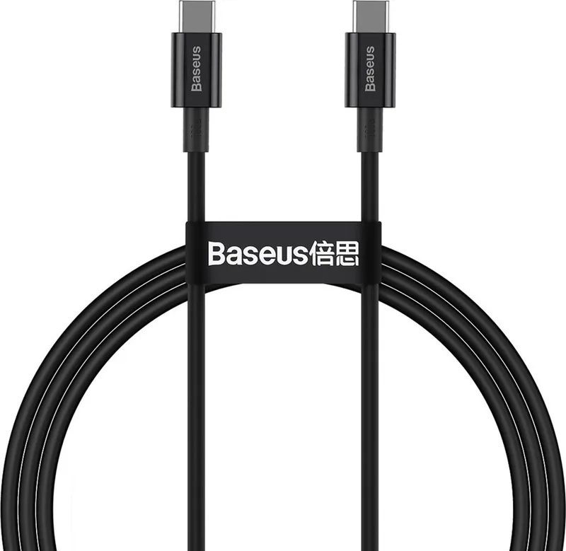 Superior - kabel USB Type C - USB Type C snelladen Quick Charge / Power Delivery / FCP 100W 5A 20V 1m - (CATYS-B01) by Baseus in Black – product photo