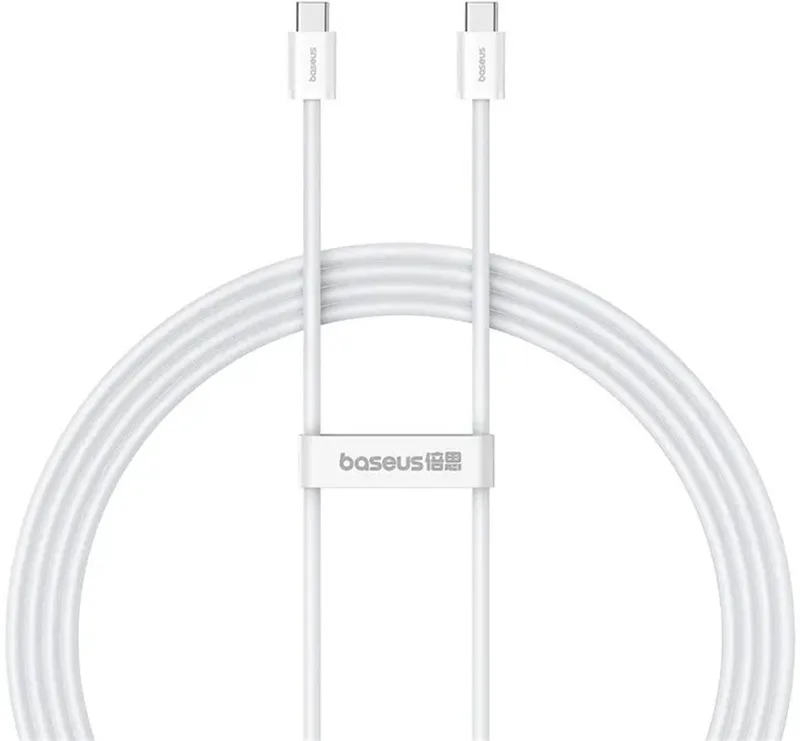 Superior - Series ll USB-C - USB-C 30W 480Mb/s kabel 1m från Baseus i Vit – produktbild
