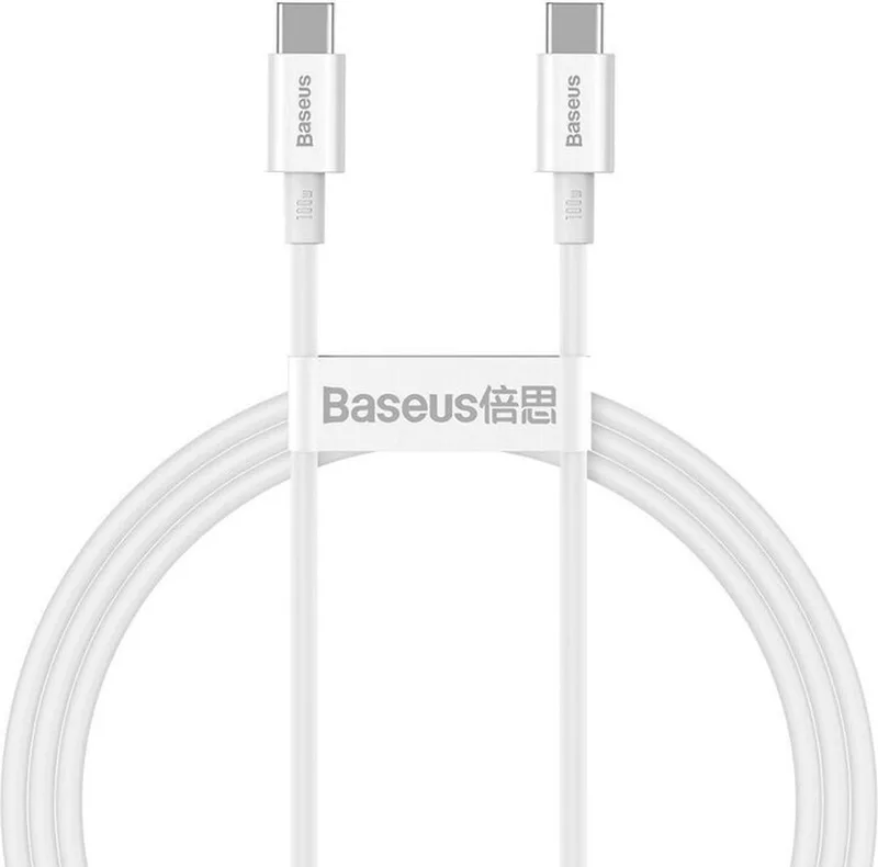 Superior - USB-C Kabel - 1m - Snel Opladen - Power Delivery 2.0 från Baseus i Vit – produktbild