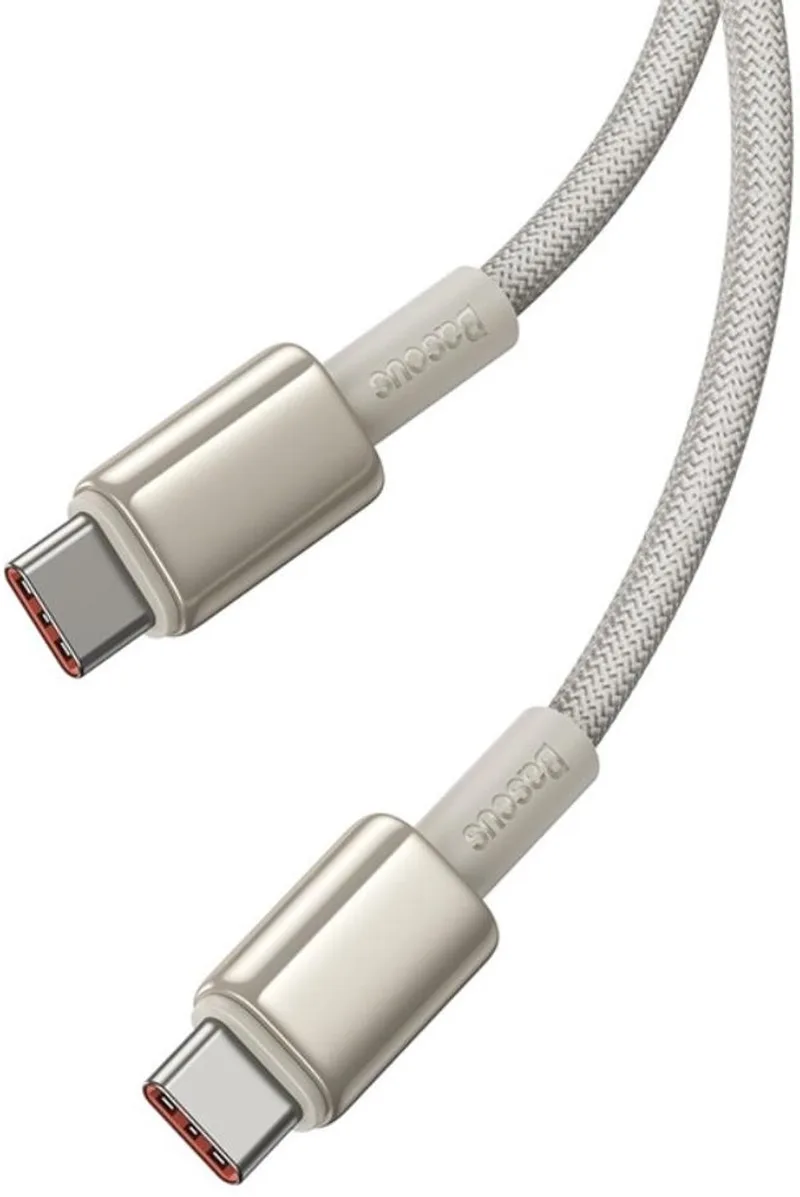 Tungsten - Gold USB-C/USB-C kabel 100W 1m van Baseus in Goud – productfoto