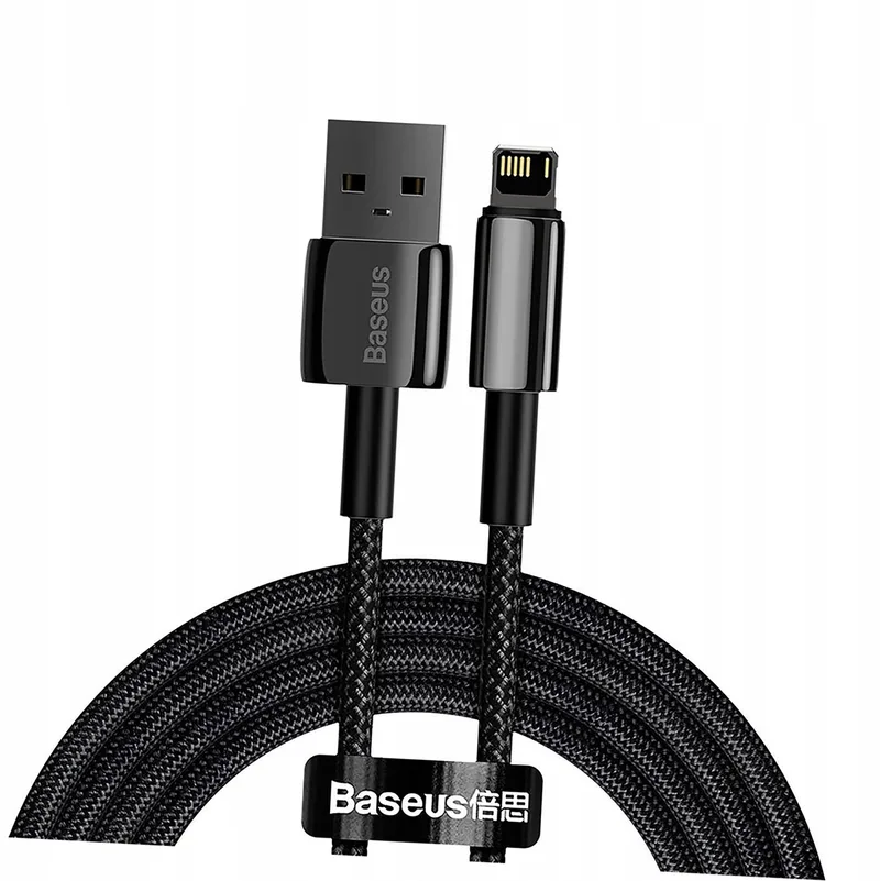 Tungsten USB Lightning Kabel 2.4A 2m Zwart (CALWJ-A01) by Baseus – product photo