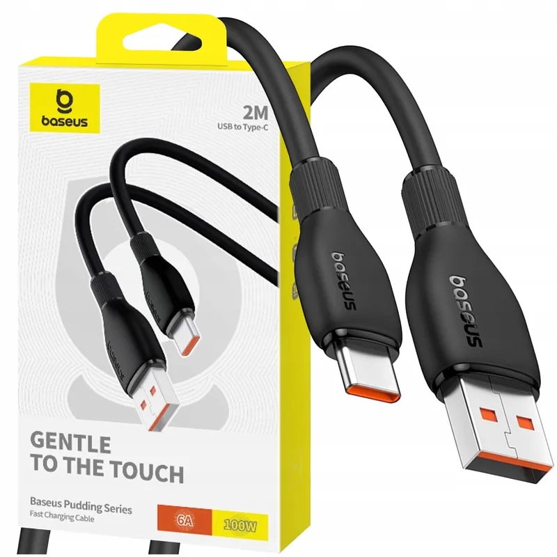 USB-A naar USB-C Kabel 100W Snel Laden 2m från Baseus i Transparent – produktbild