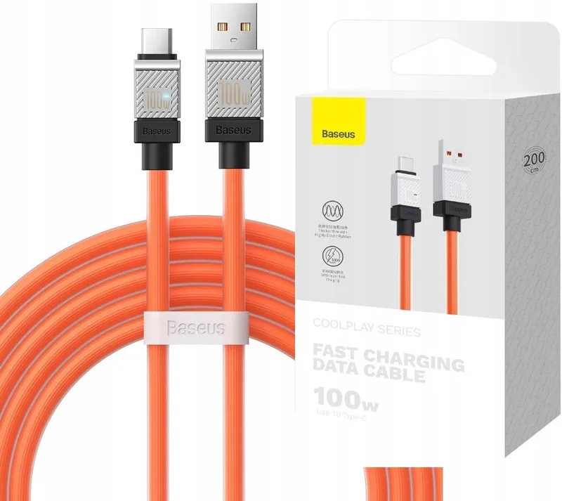 USB-C Kabel 2m 100W Snel Laden Quick Charge PD Data 480Mbps by Baseus – product photo