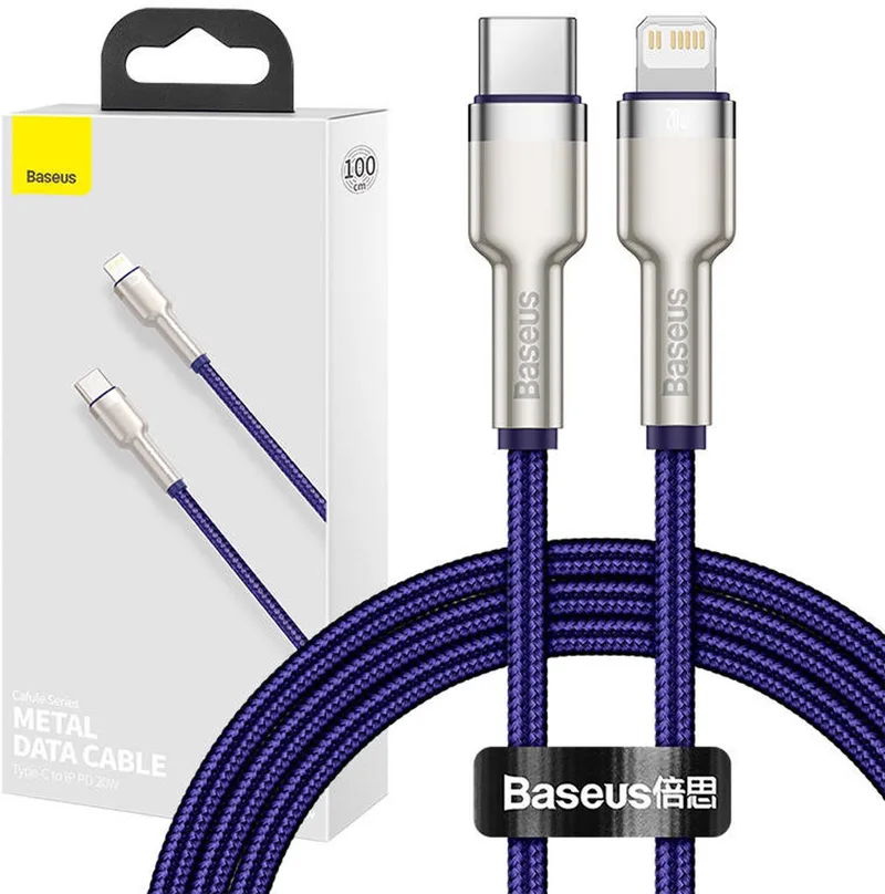 Usb-C-Kabel Voor Lightning Cafule Pd 20W Voor Iphone 11 12 13 14 1M 20W by Baseus in Transparent – product photo