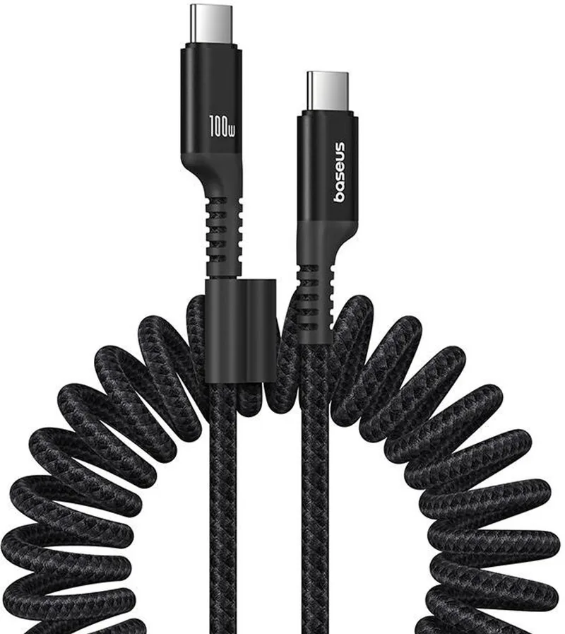 Usb-C Naar Usb-C Kabel 100W 1M Voor Snel Opladen Van Telefoons (Fish-Eye) von Baseus in Transparent – Produktfoto
