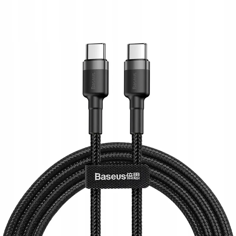 USB-C naar USB-C Kabel 2m Nylon QC3 480Mbps by Baseus – product photo