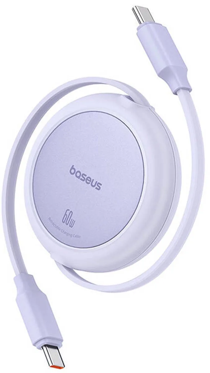 Usb-C Naar Usb-C Kabel 60W Voor Laptops Smartphones 1M Snel Opladen by Baseus in Transparent – product photo