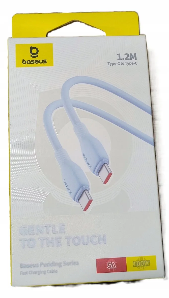 USB-C naar USB-C Laadkabel 100W - Blauw 1.2m van Baseus in Grijs – productfoto